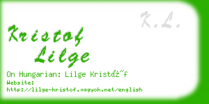 kristof lilge business card